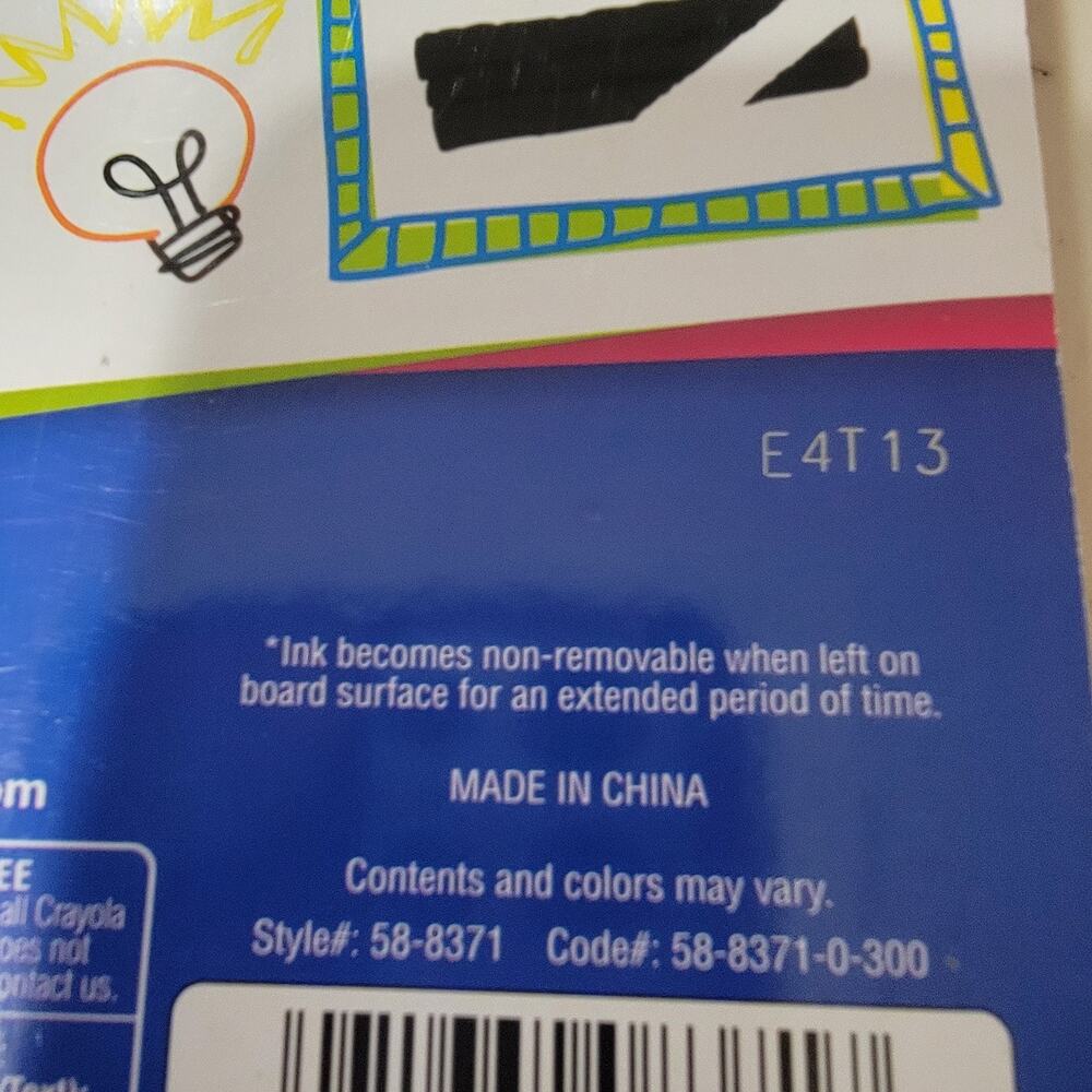Crayola Erasable Poster Markers Poster Board Markers Cool School Supplies 6ct - Picture 7 of 7